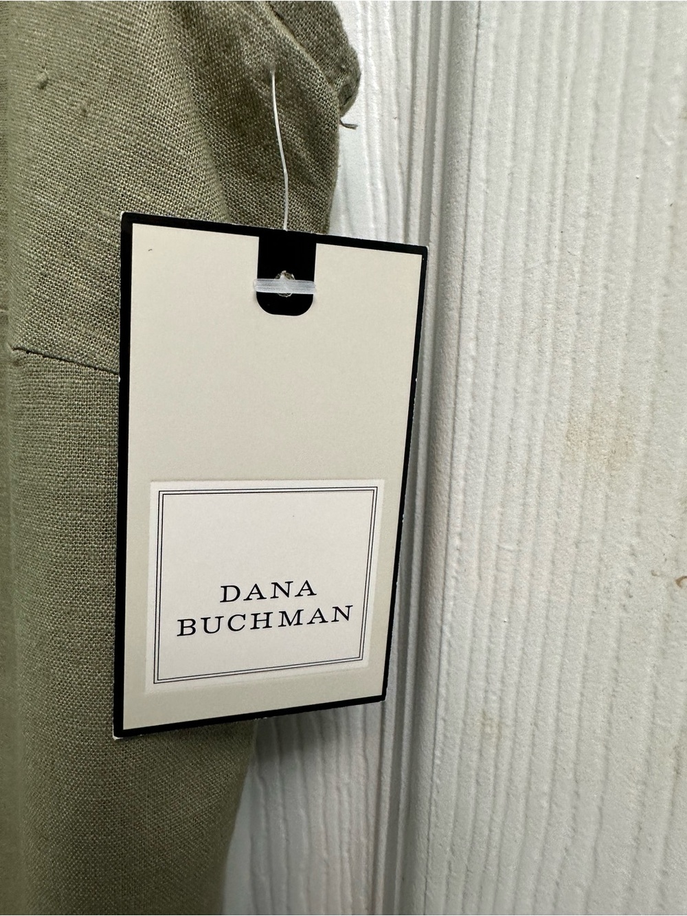 Dana Buckman Sleeveless Button-Front Shirt in Olive Green-Sz L NWT - Picture 7 of 10